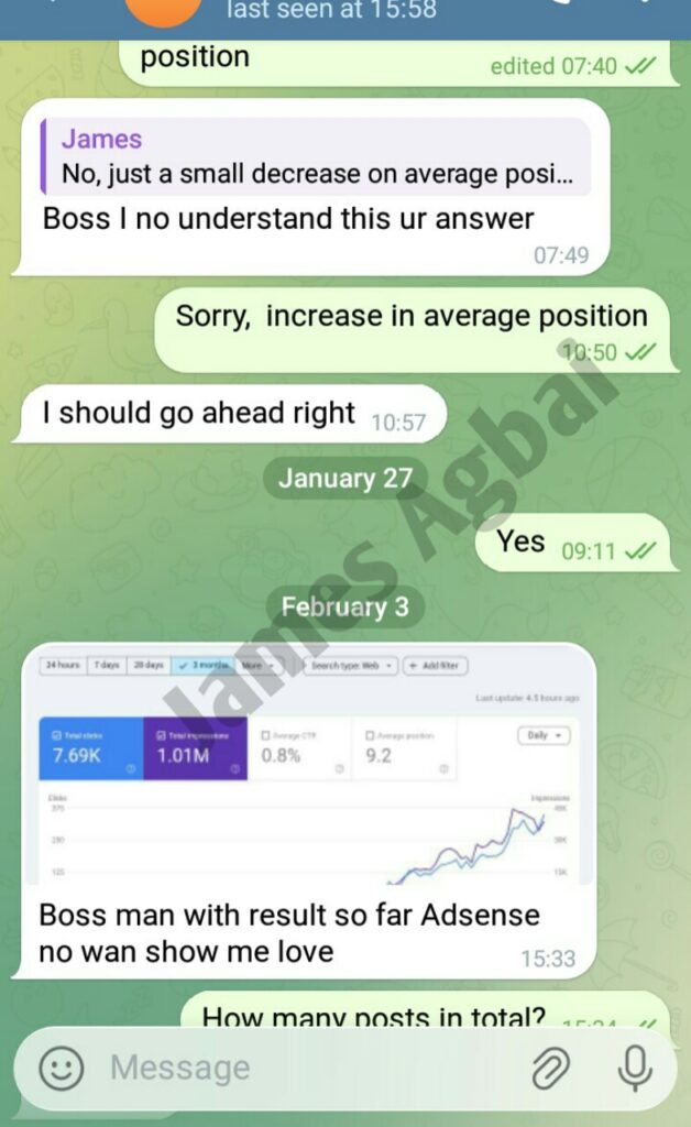 Real Student Result After Applying This SEO Framework